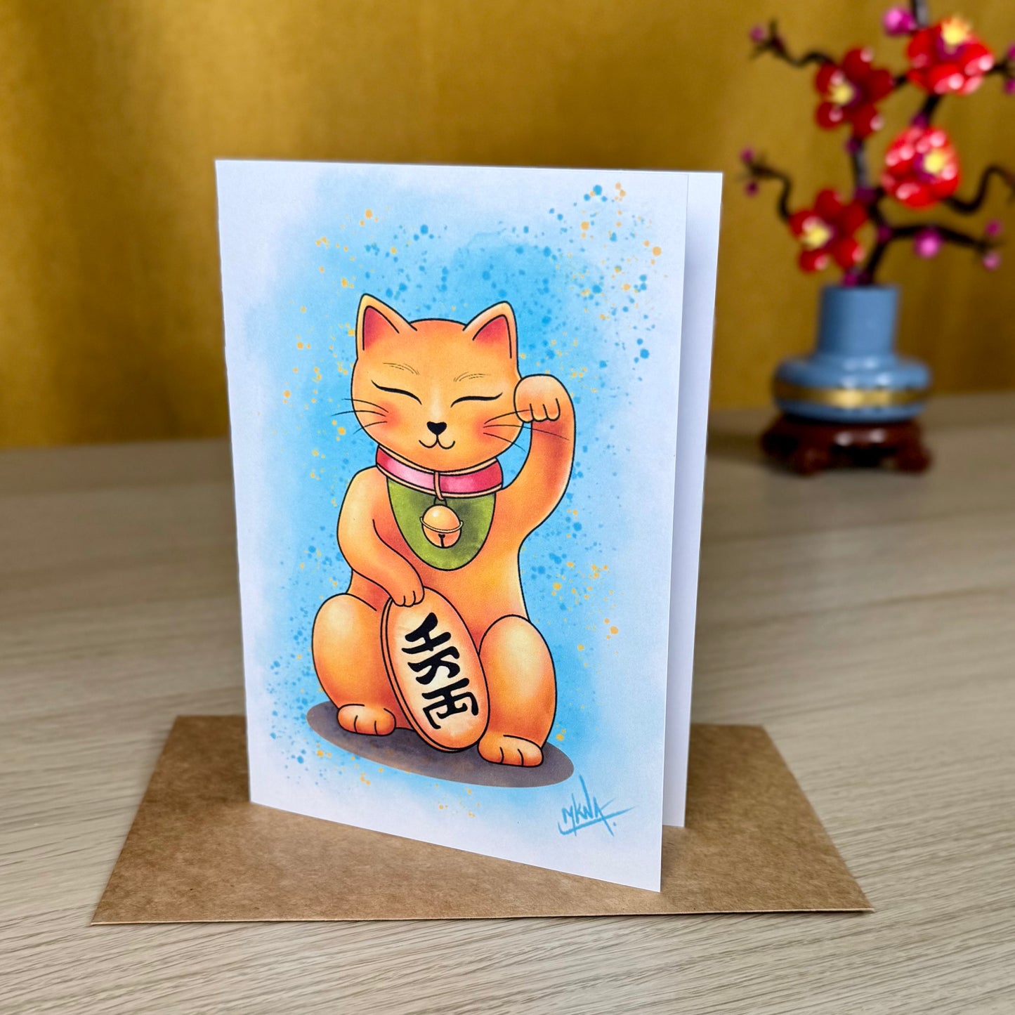 Carte de vœux - Maneki Neko