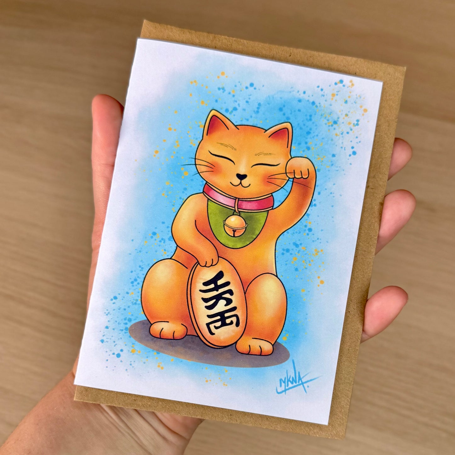 Carte de vœux - Maneki Neko