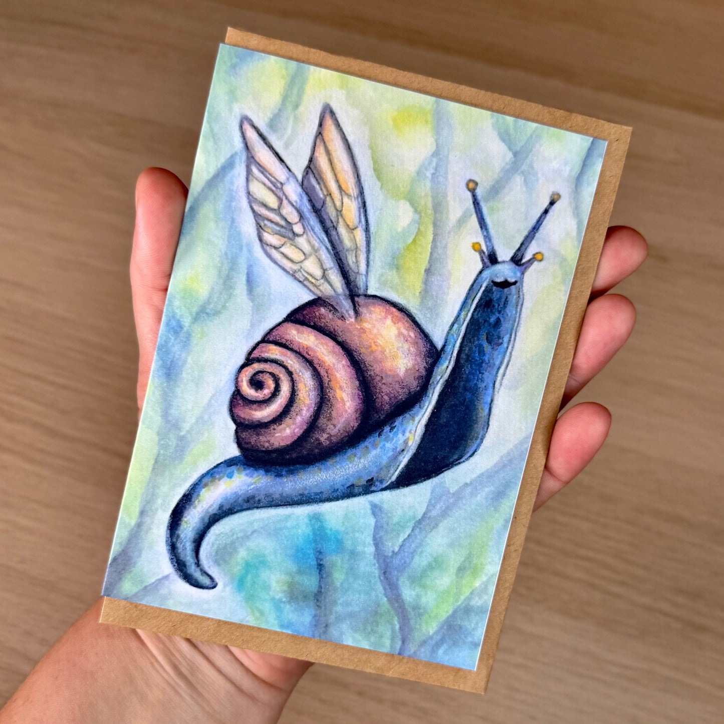 Carte de vœux - Magical Snail