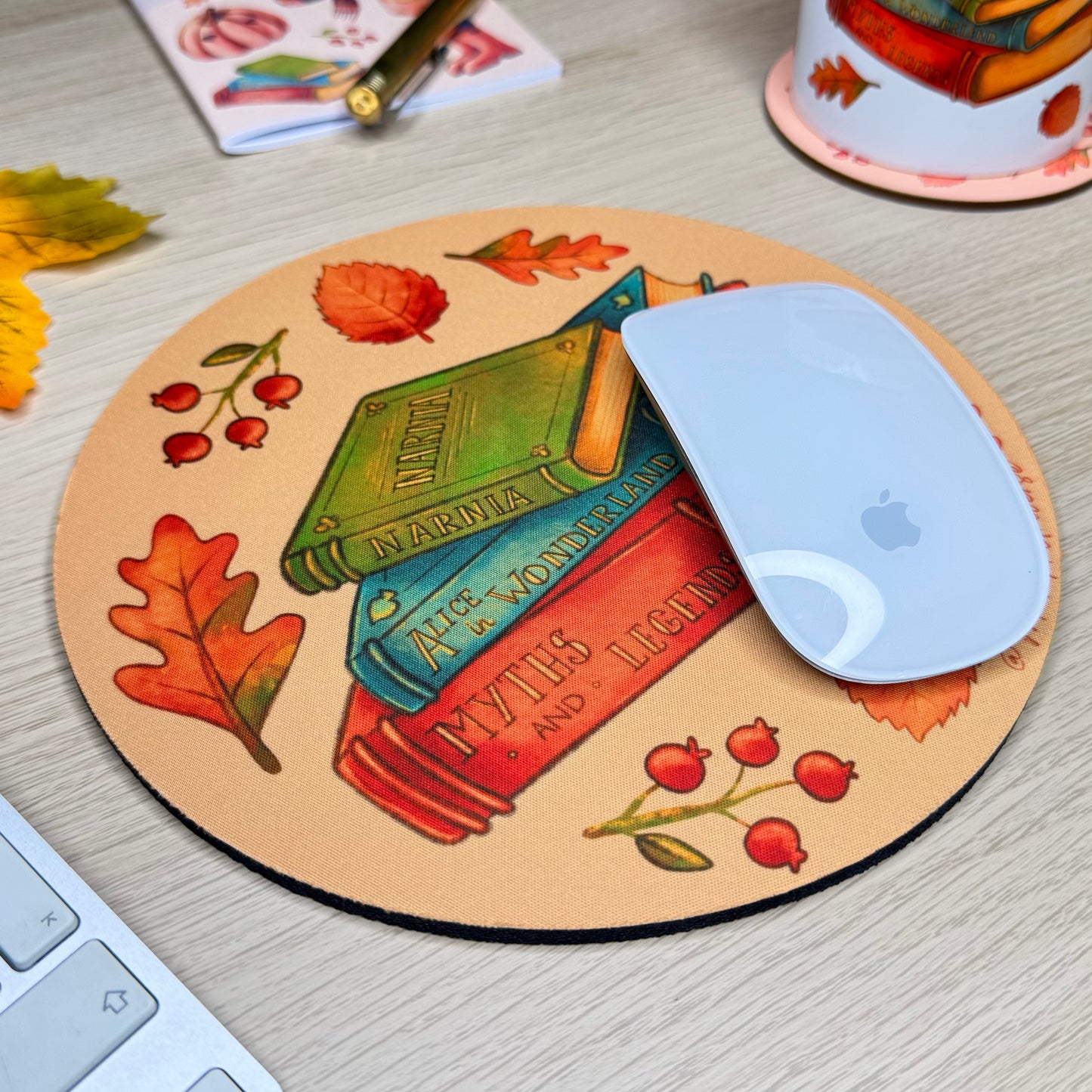 Tapis de souris 20 cm - Cosy Fantasy Books
