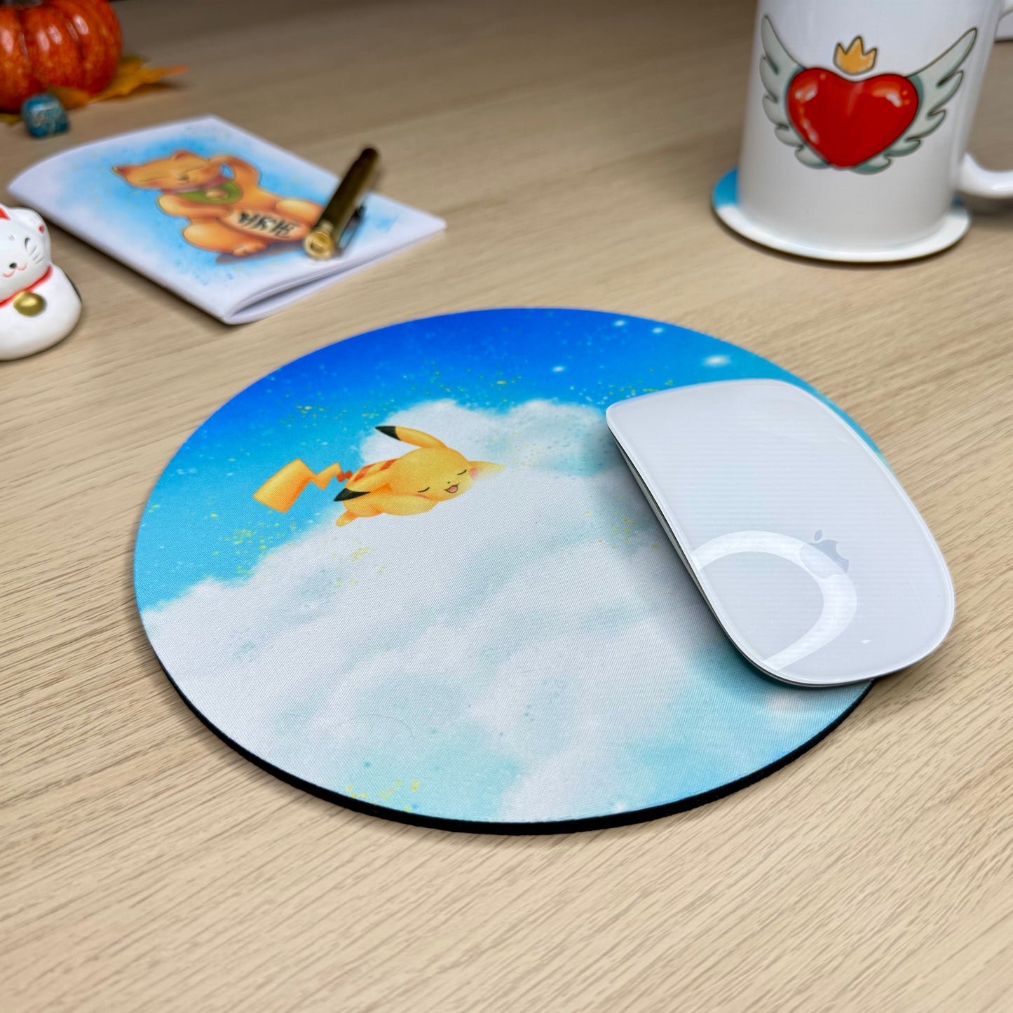 Tapis de souris 20 cm - Pikachu in the Clouds