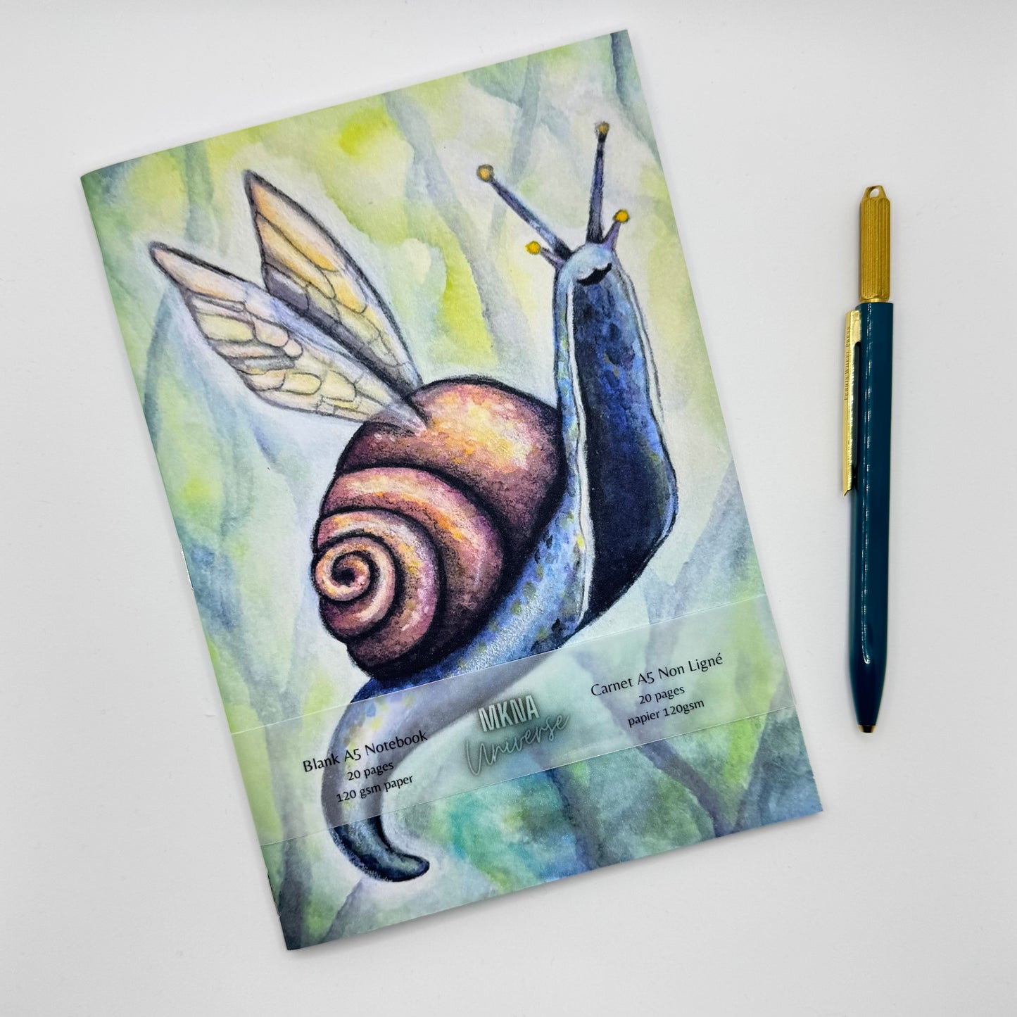 Carnet - Magical Snail - blanc non ligné