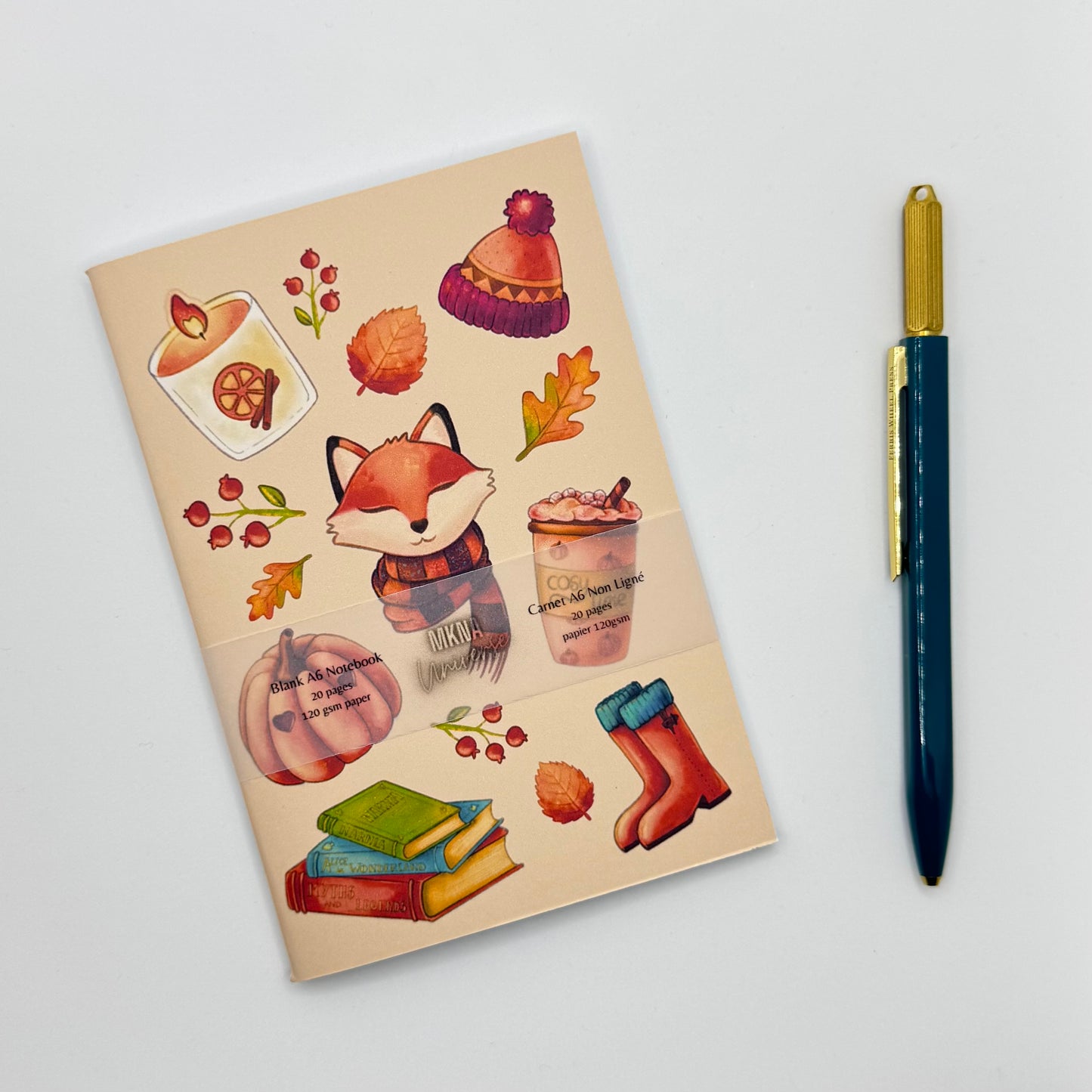Carnet - Cosy Autumn - blanc non ligné