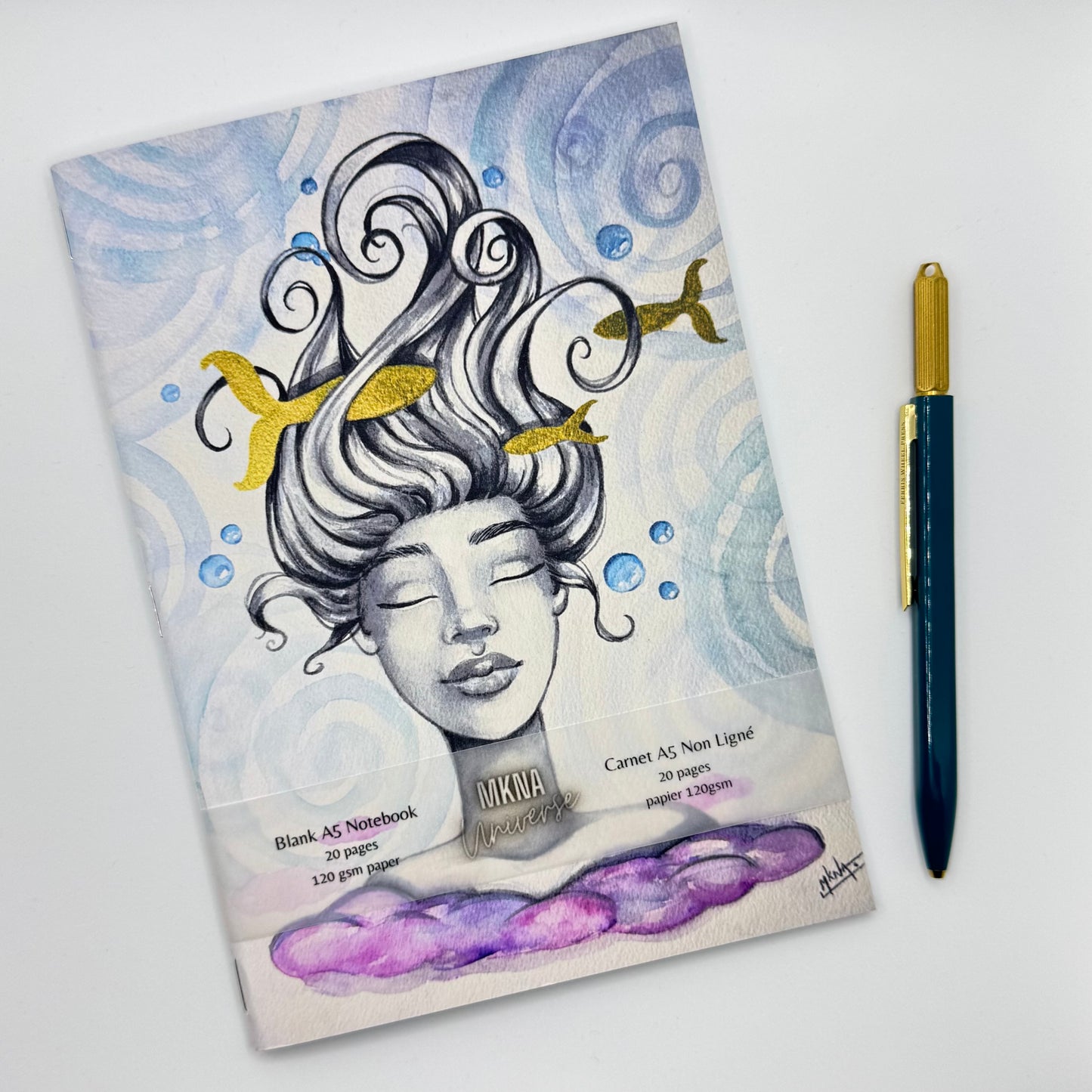 Carnet - Sleeping Water - blanc non ligné