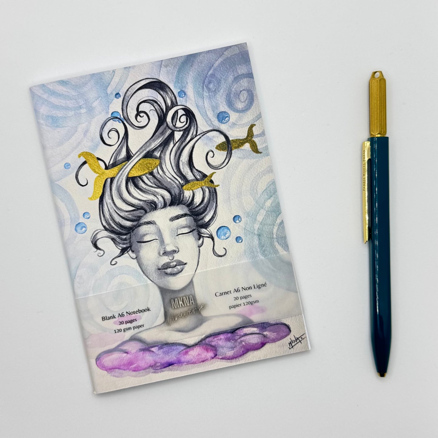 Carnet - Sleeping Water - blanc non ligné