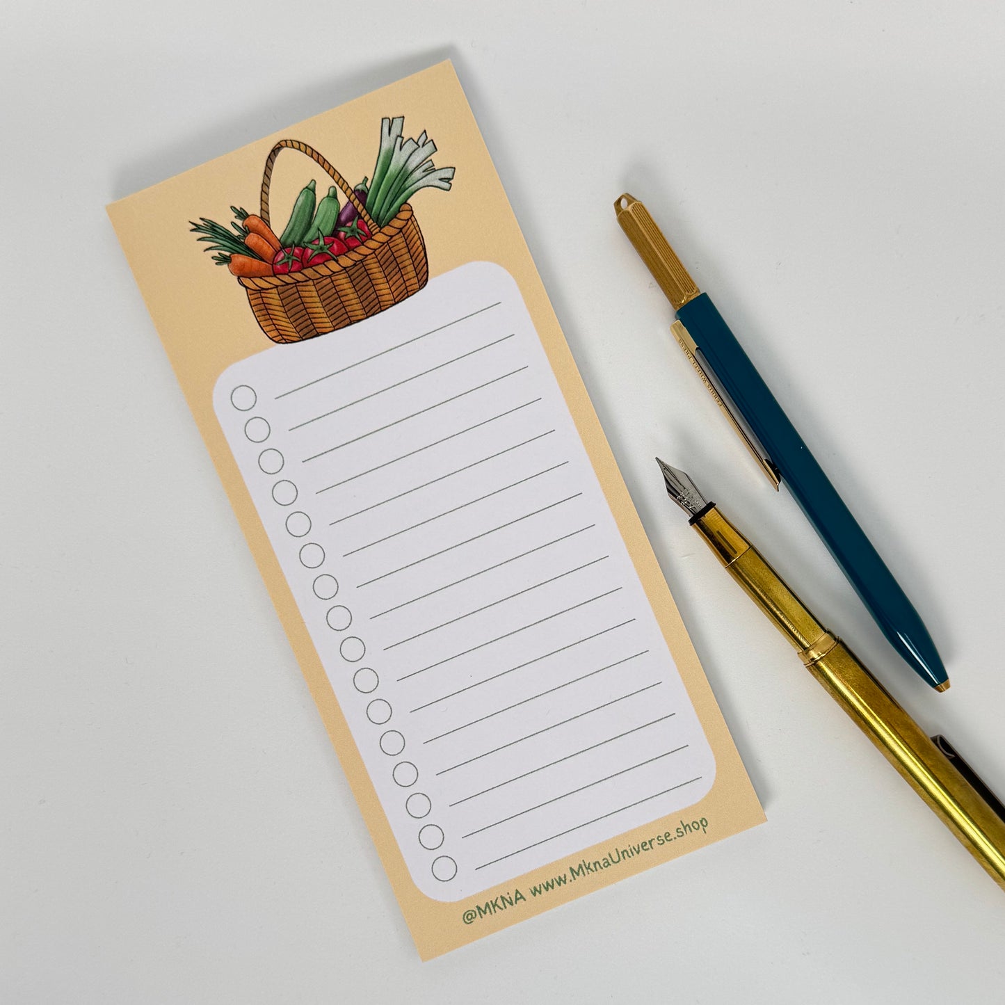 Notepad long « Veggies » – Bloc-notes artisanal