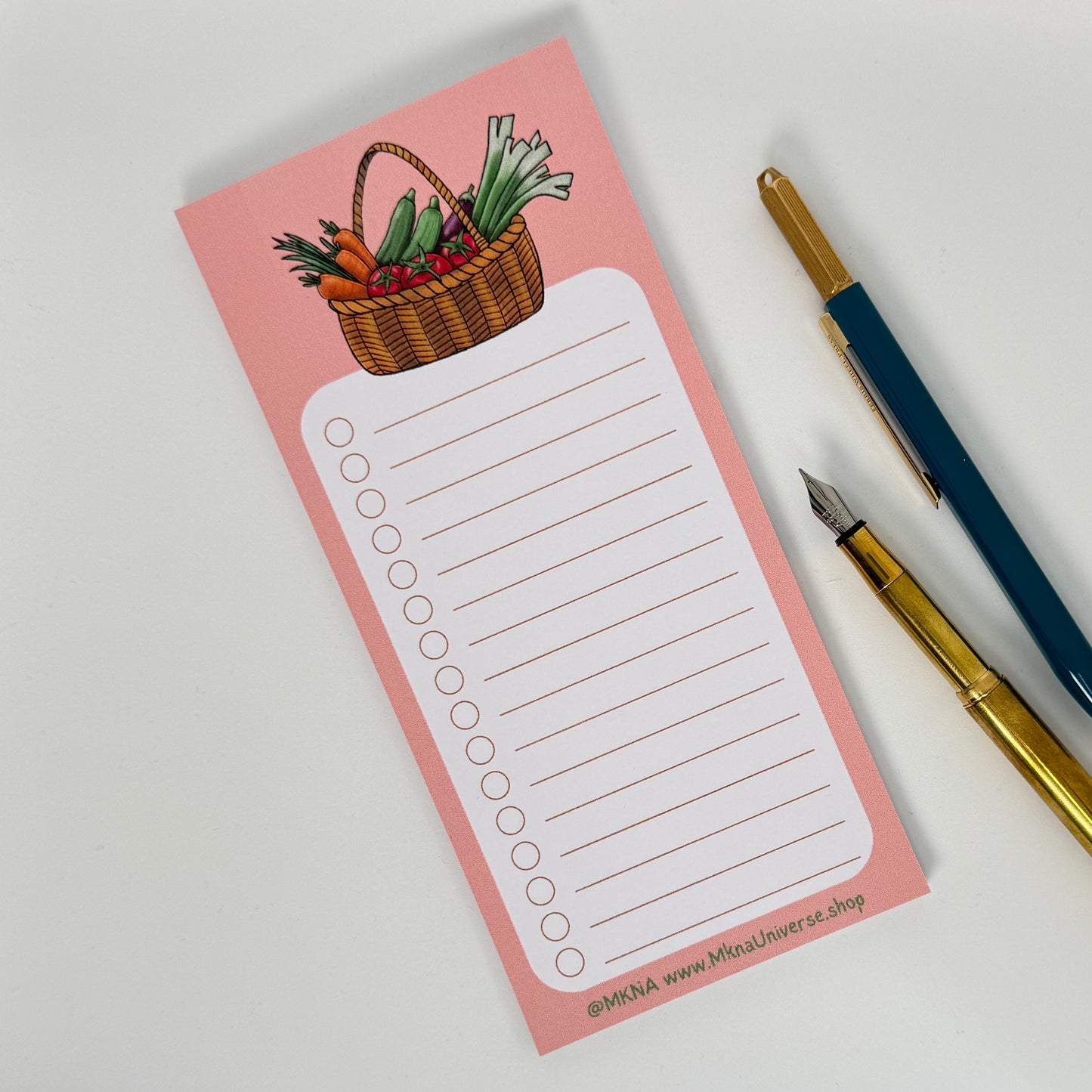 Notepad long « Veggies » – Bloc-notes artisanal