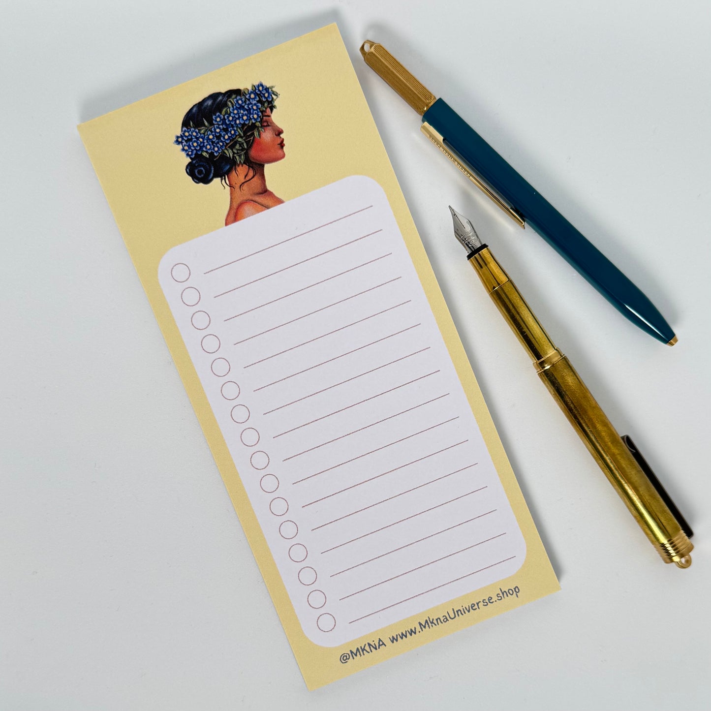 Notepad long « Spring Maiden » – Bloc-notes artisanal