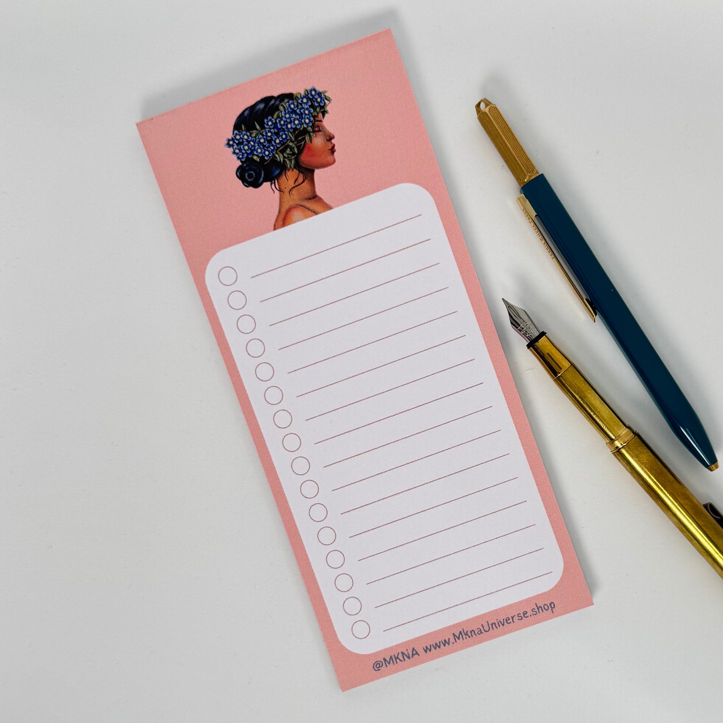 Notepad long « Spring Maiden » – Bloc-notes artisanal