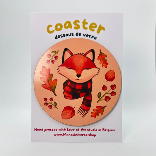 Dessous de verre fait à la main - Cosy Fox