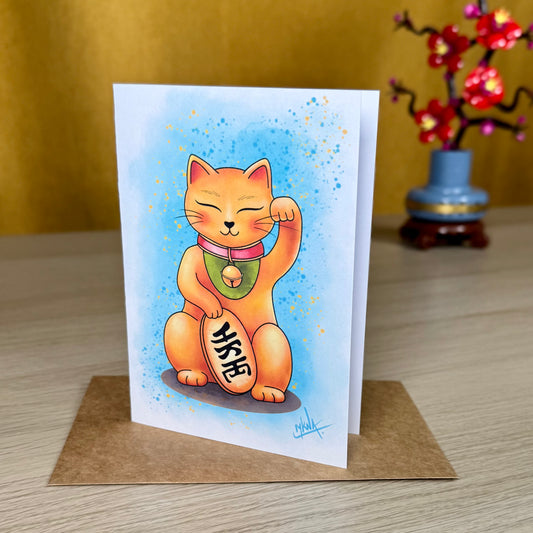 Carte de vœux - Maneki Neko