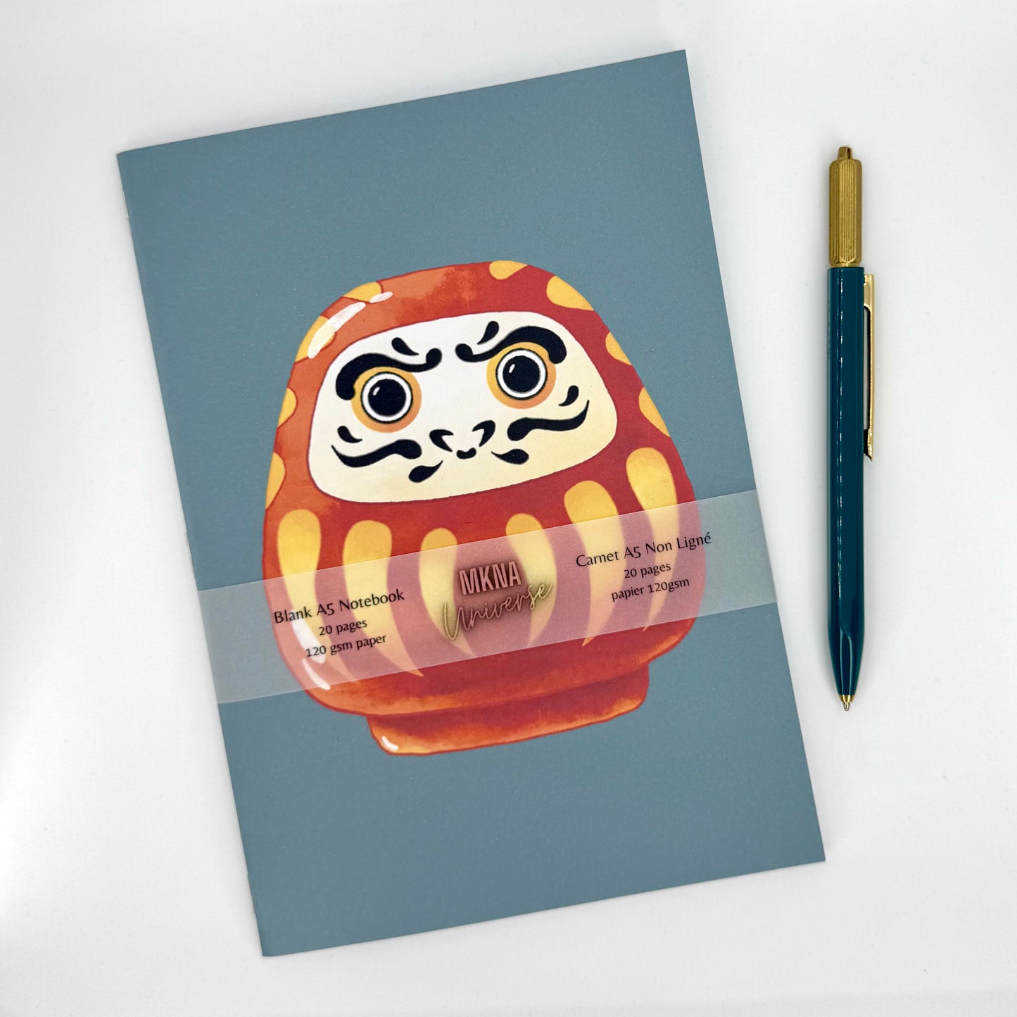 Carnet - Daruma - blanc non ligné