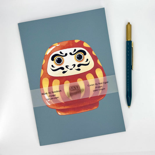Carnet - Daruma - blanc non ligné