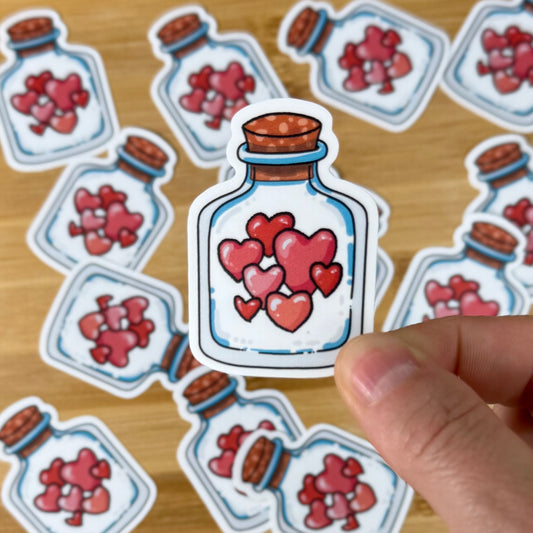 Sticker Vinyle - Love Jar