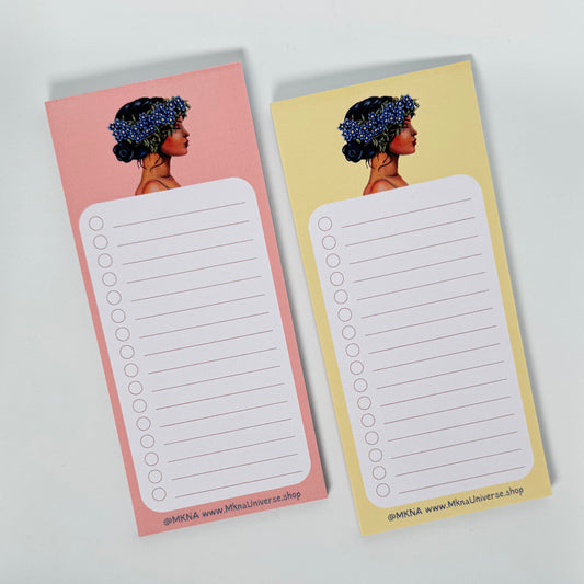 Lot de deux notepads longs « Spring Maiden »
