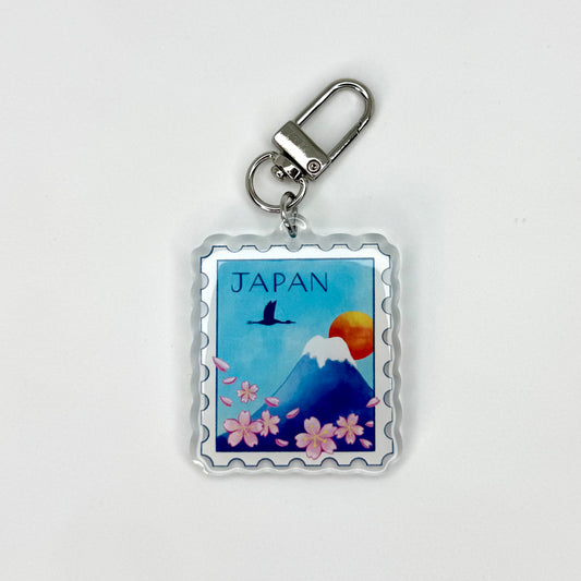 Porte-clés Epoxy - Japan Post Stamp