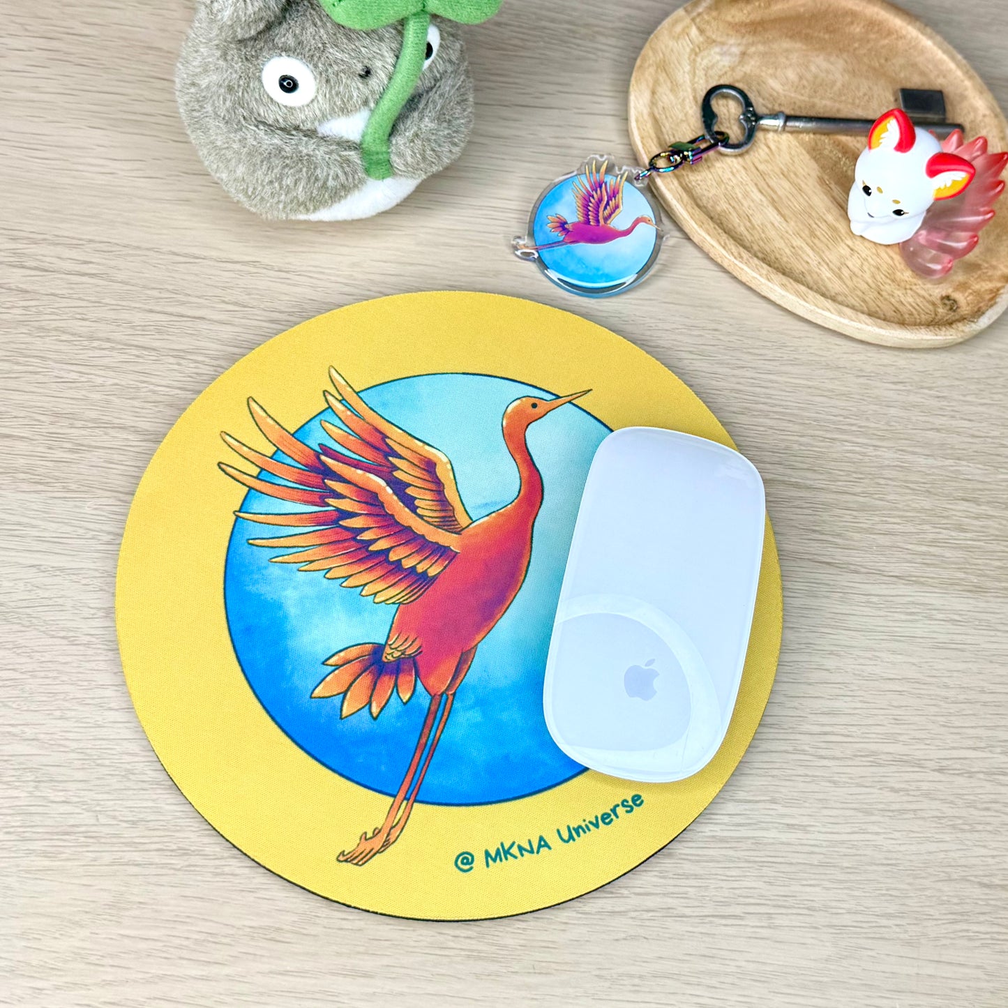 Tapis de souris 20 cm - Grue Japonaise
