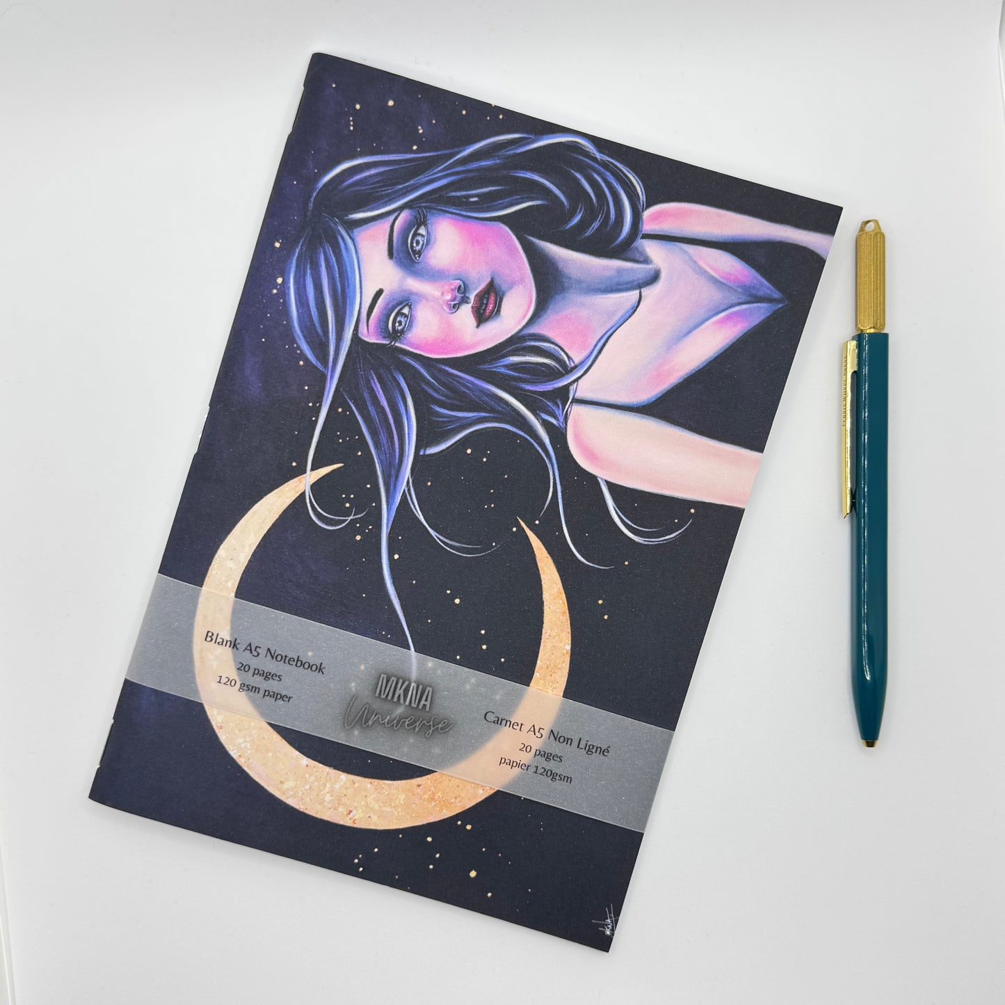 Carnet - Nyx - blanc non ligné