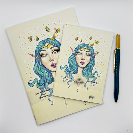 Carnet - Butterfly Fairy - blanc non ligné