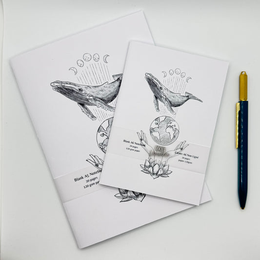 Carnet - The Whale Connection - blanc non ligné