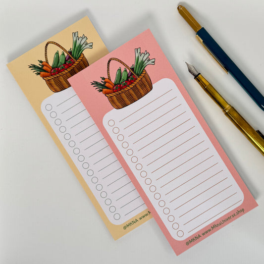 Notepad long « Veggies » – Bloc-notes artisanal