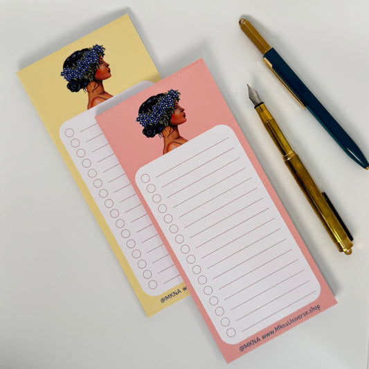 Notepad long « Spring Maiden » – Bloc-notes artisanal