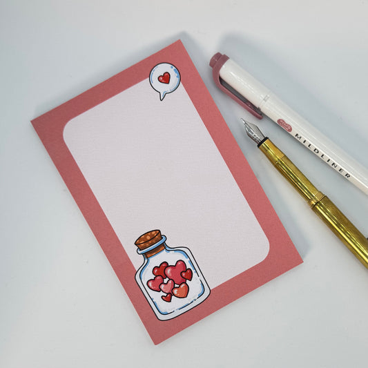 Notepad « Love Jar » - Bloc-notes artisanal