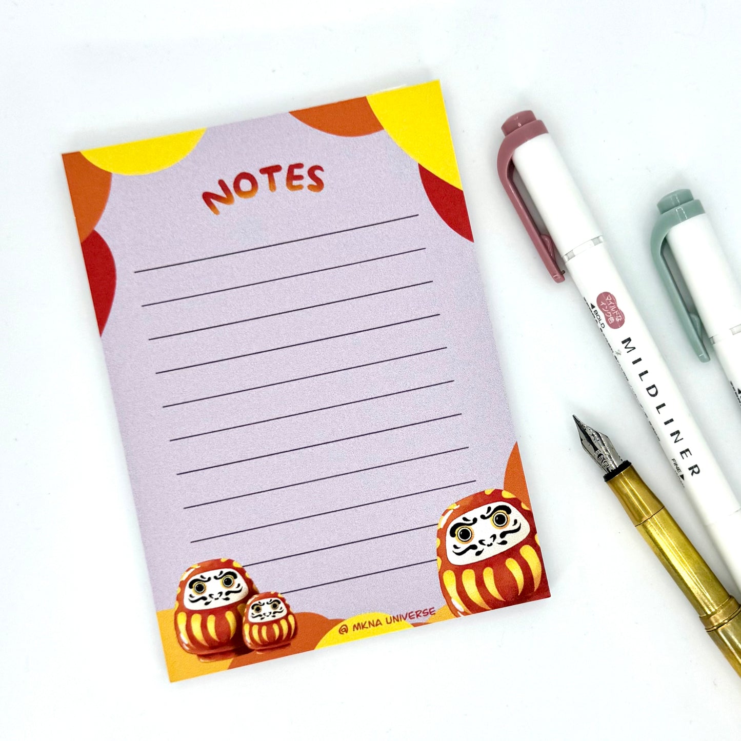 Notepad « Daruma » – Bloc-notes artisanal