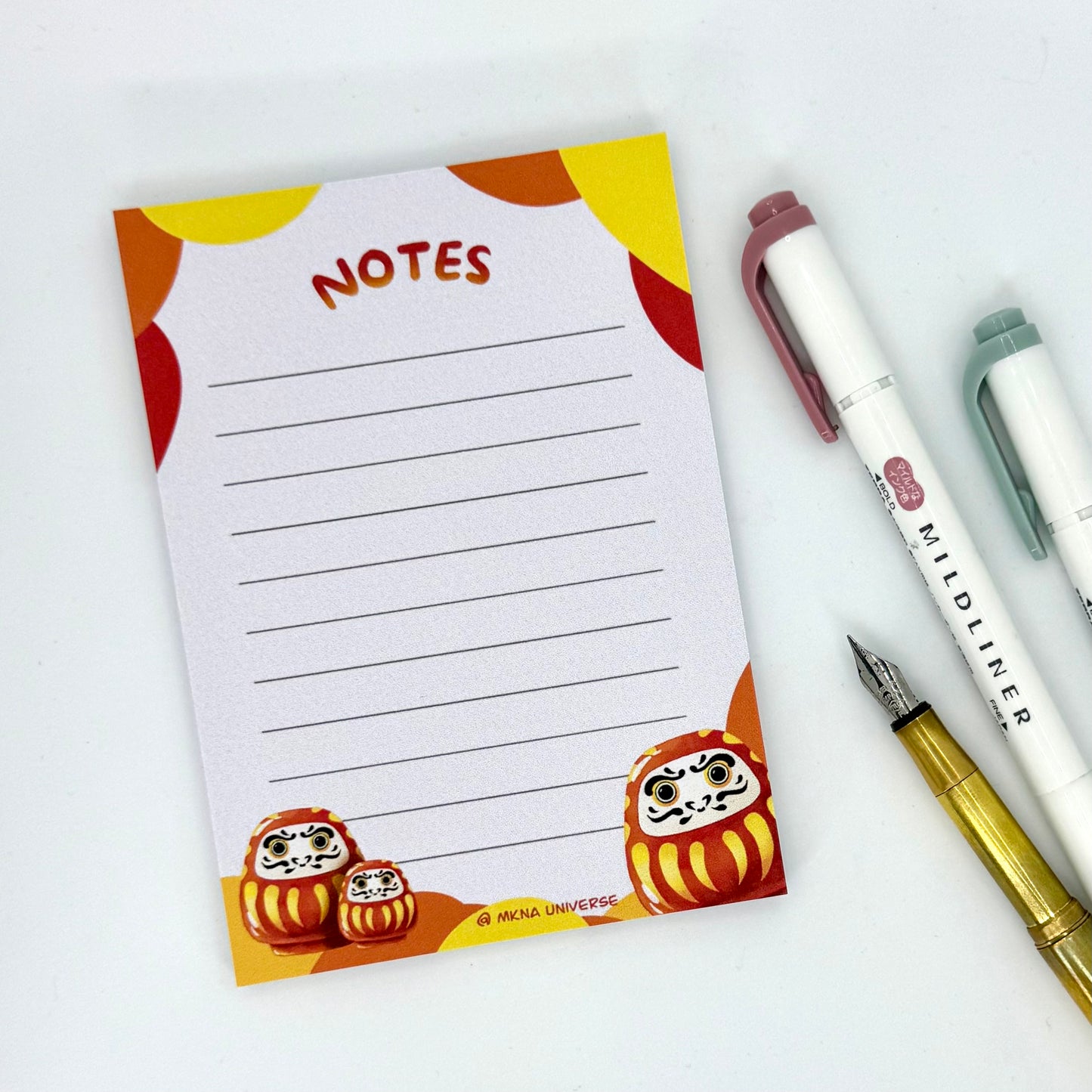 Notepad « Daruma » – Bloc-notes artisanal