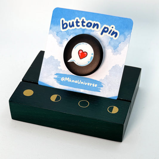 Pin's rond 28mm - Love Emoji