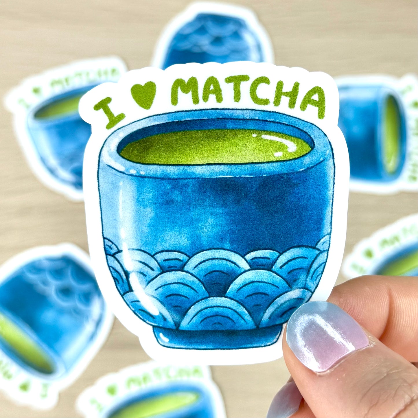 Sticker Vinyle - I Love Matcha