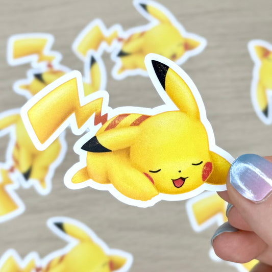 Sticker Vinyle - Sleeping Pikachu