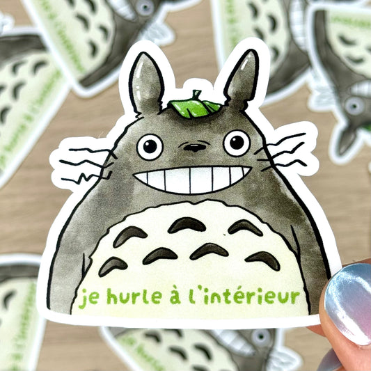 Sticker Vinyle - Je hurle à l'intérieur